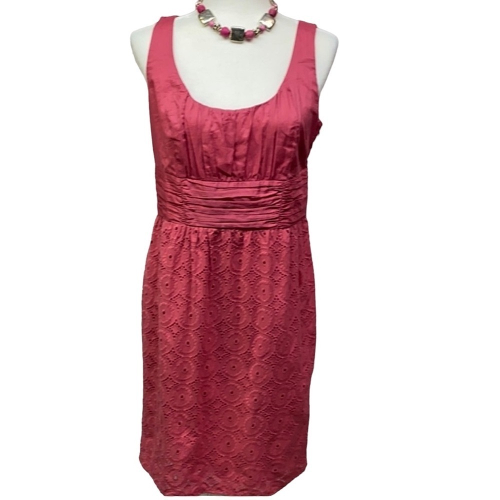 Loft Eyelet Dusty Rose Dress